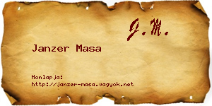 Janzer Masa névjegykártya